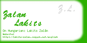 zalan lakits business card